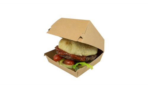 Burgerbox small composteerbaar bruin