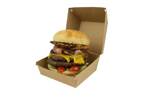 Burgerbox large composteerbaar bruin