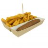 Combibakje friet/ frikandel bruin wit