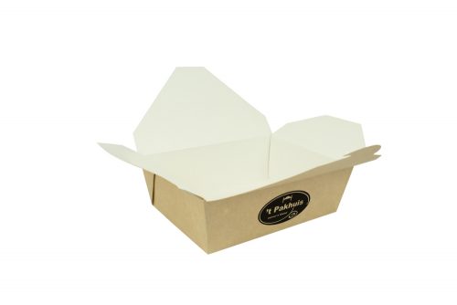 Foodbox small bruin wit