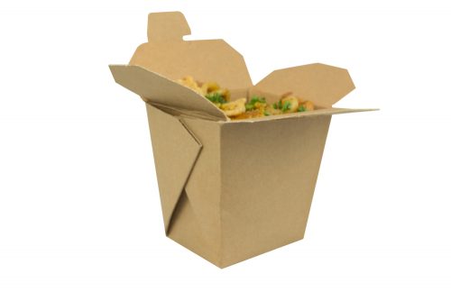 Noodlebox large composteerbaar bruin