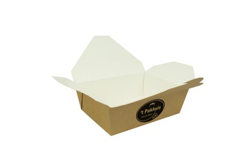 Foodbox small bio bruin wit